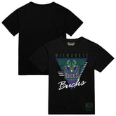Milwaukee Bucks Worldwide Collection Tri-Logo T-Shirt Black | Mitchell & Ness Lifestyle