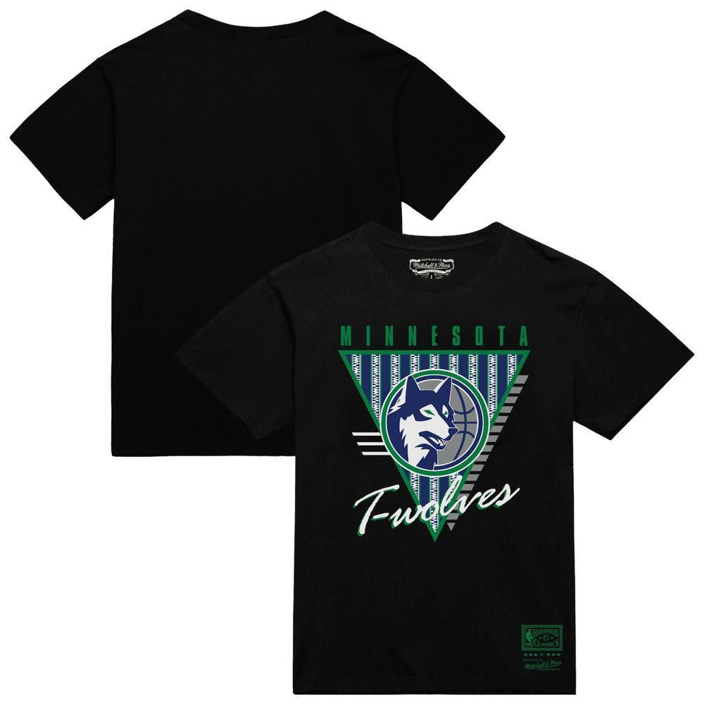 Minnesota Timberwolves Worldwide Collection Tri-Logo T-Shirt Black | Mitchell & Ness for sale