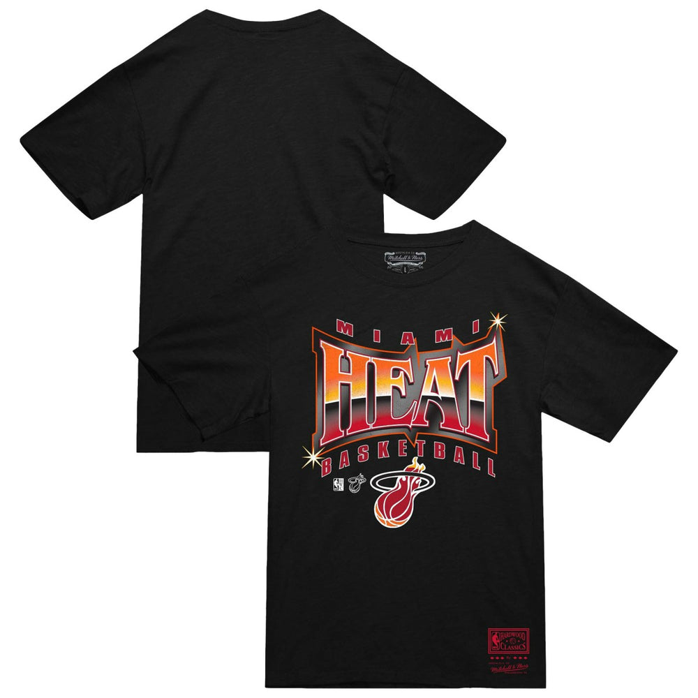 Miami Heat Worldwide Collection Glow Up T-Shirt Black | Mitchell & Ness discount