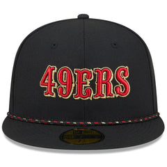San Francisco 49ers New Era 2025 Rivalries Collection Sideline Rope 59FIFTY Fitted Hat Black