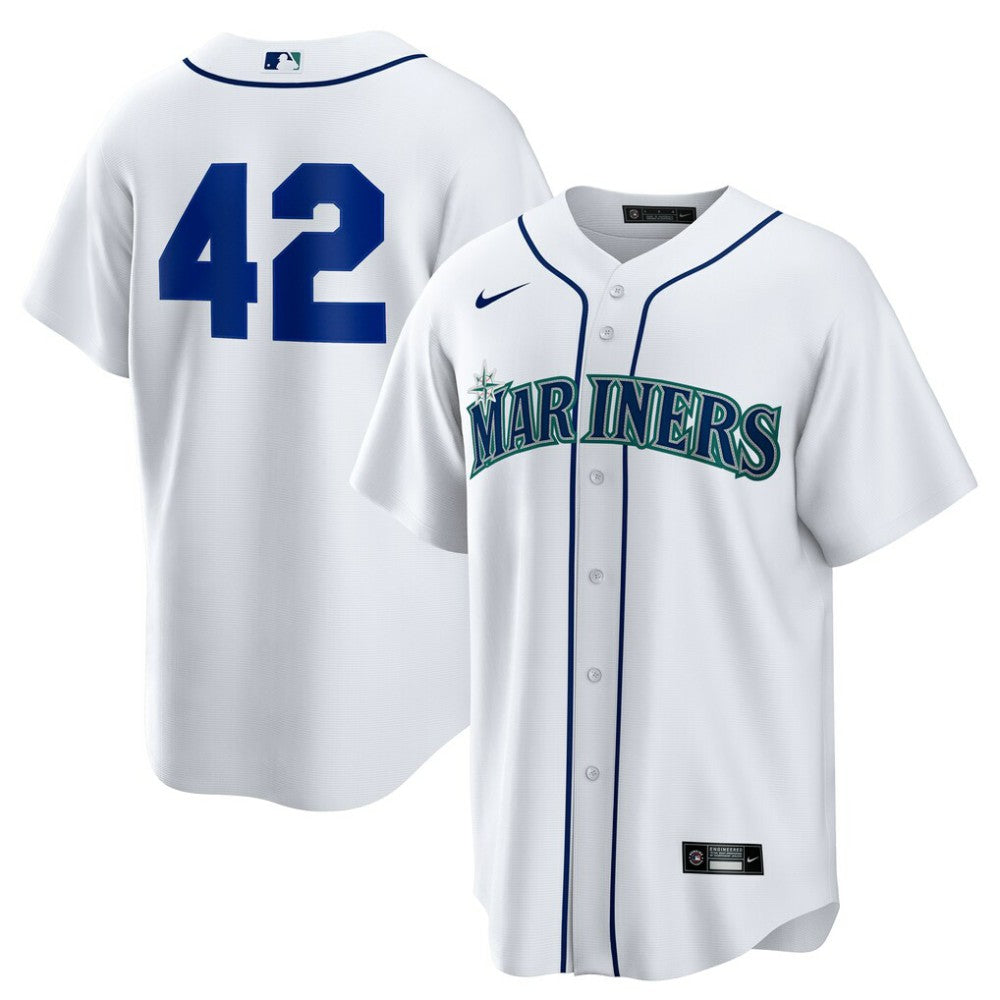 Seattle Mariners Nike Home 2025 Jackie Robinson Day Replica Jersey - White - Nike Lifestyle