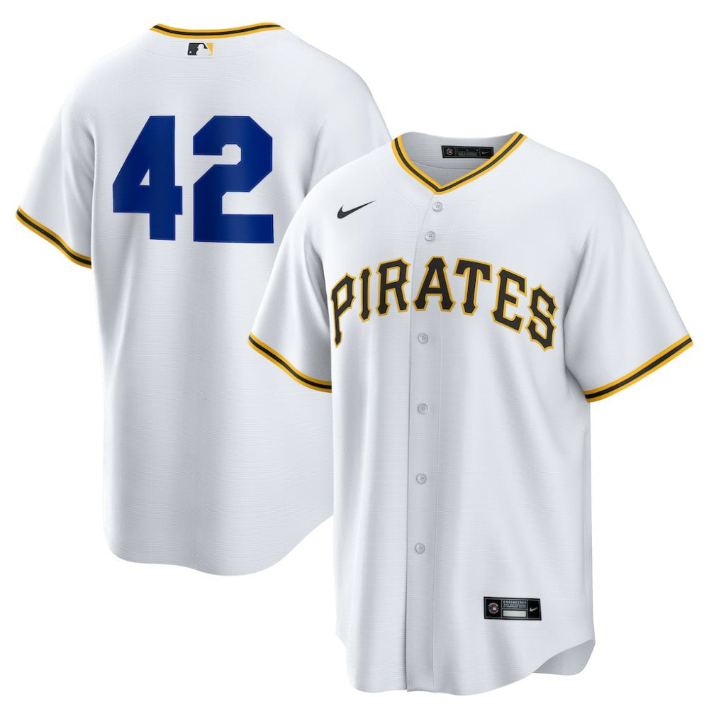 Pittsburgh Pirates Nike Home 2025 Jackie Robinson Day Replica Jersey - White - Nike Discount