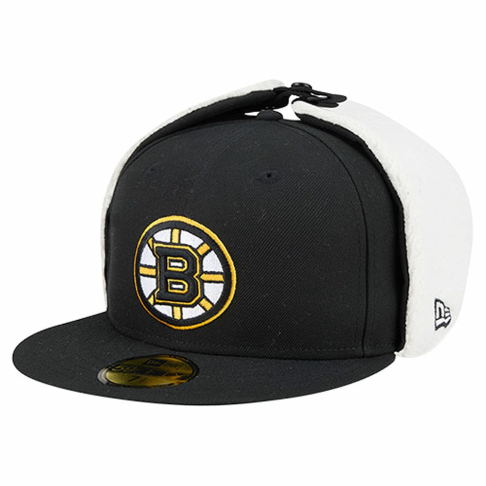 Boston Bruins New Era Injection Dog Ear Classic Fitted Hat - Black - NHL 202906877