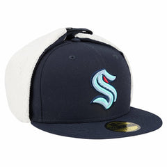 Seattle Kraken New Era Injection Dog Ear Classic Fitted Hat - Deep Sea Blue - NHL 202906881