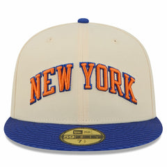 New York Knicks 2025/26 City Edition 59FIFTY Fitted Hat Cream/Blue | New Era outlet