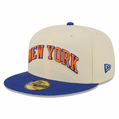 New York Knicks 2025/26 City Edition 59FIFTY Fitted Hat Cream/Blue | New Era outlet