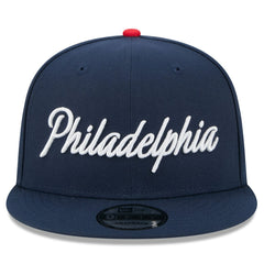 Philadelphia 76ers 2025/26 City Edition 9FIFTY Snapback Hat for sale Navy | New Era online