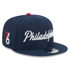 Philadelphia 76ers Youth 2025/26 City Edition 9FIFTY Snapback Hat Navy | New Era Lifestyle
