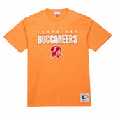 Mitchell & Ness Tampa Bay Buccaneers Throw It Back Premium Vintage Logo T-Shirt Orange