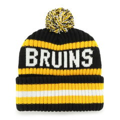 Boston Bruins '47 Bering Cuffed Knit Hat with Pom - Black - NHL 202909138