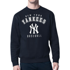 New York Yankees Starter Team Logo Fleece Pullover Sweatshirt - Navy - MLB Online