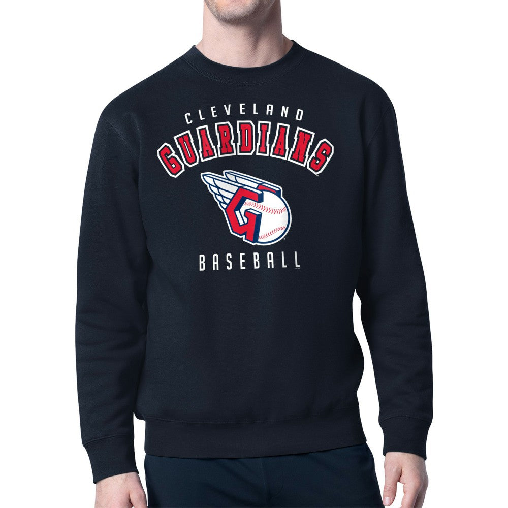 Cleveland Guardians Starter Team Logo Fleece Pullover Sweatshirt - Navy - MLB on Sale