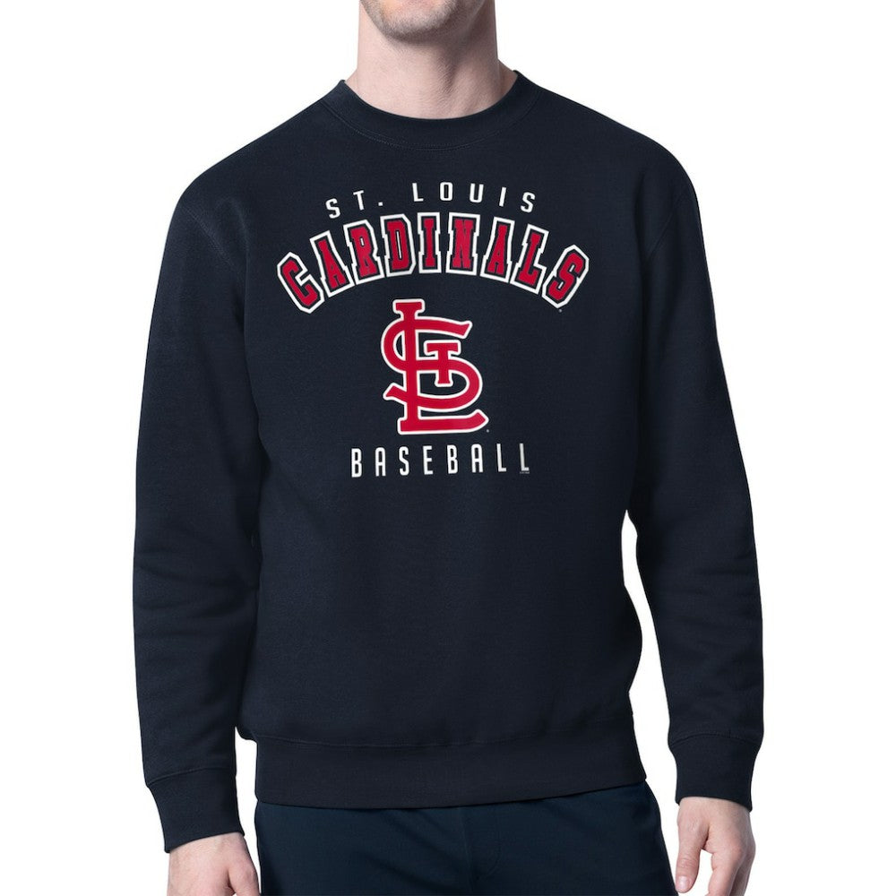 St. Louis Cardinals Starter Team Logo Fleece Pullover Sweatshirt - Navy - MLB Online