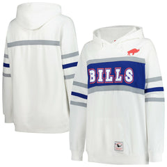 Mitchell & Ness Buffalo Bills Women's Plus Size Head Coach Throwback Pullover Hoodie White