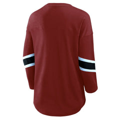 Fanatics Washington Commanders Women's Plus Size Redzone 3/4-Sleeve Scoop Neck T-Shirt Burgundy