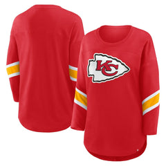 Fanatics Kansas City Chiefs Women's Plus Size Redzone 3/4-Sleeve Scoop Neck T-Shirt Red