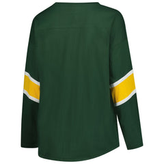 Fanatics Green Bay Packers Women's Plus Size Redzone 3/4-Sleeve Scoop Neck T-Shirt Green