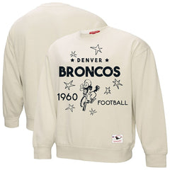 Mitchell & Ness Denver Broncos Women's Plus Size Shooting Star Sweatshirt Cream