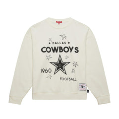 Mitchell & Ness Dallas Cowboys Women's Plus Size Shooting Star Sweatshirt Cream