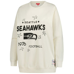 Mitchell & Ness Seattle Seahawks Women's Plus Size Shooting Star Sweatshirt Cream
