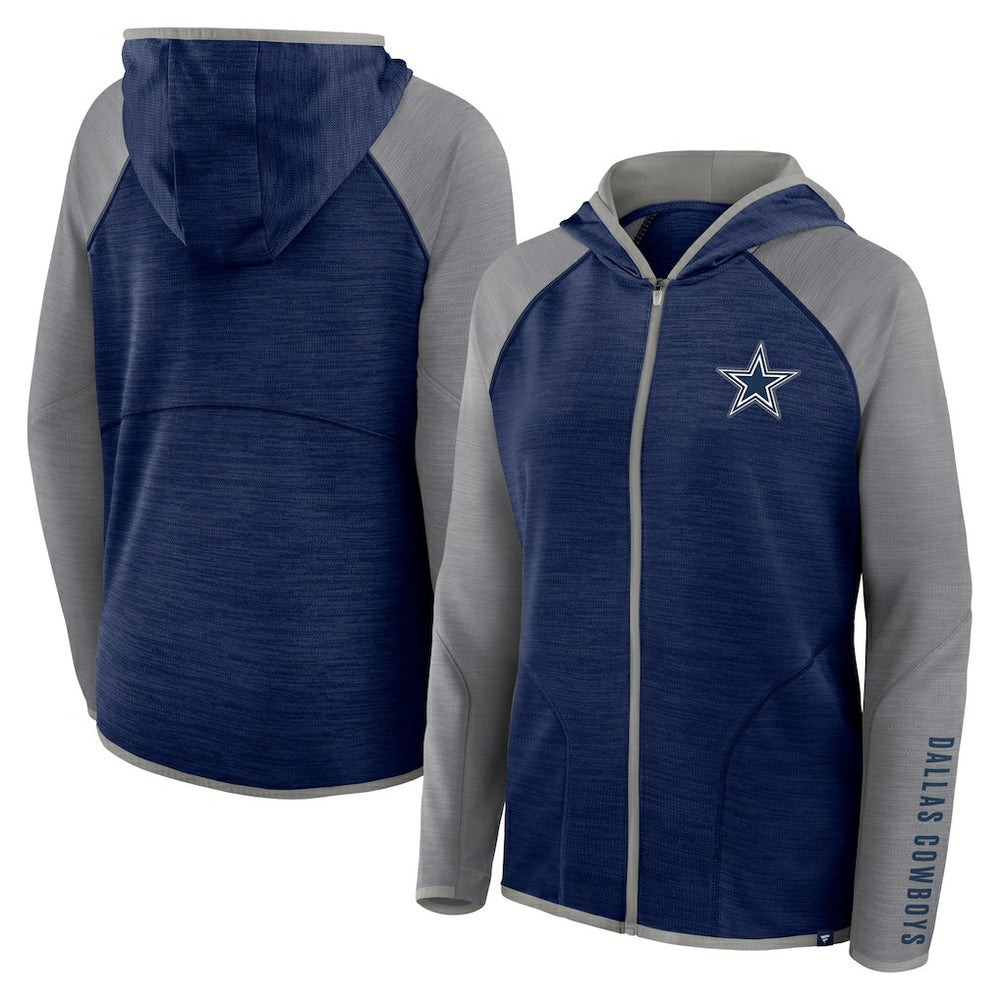 Fanatics Dallas Cowboys Women's Plus Size End Around Pass Full-Zip Hoodie Navy