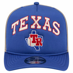 Texas Rangers New Era Vintage Arched Foam Front 9FIFTY A-Frame Adjustable Trucker Hat - Royal - New Era Lifestyle