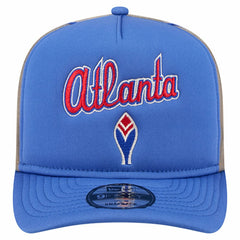 Atlanta Braves New Era Vintage Arched Foam Front 9FIFTY A-Frame Adjustable Trucker Hat - Royal - New Era Sale