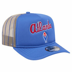 Atlanta Braves New Era Vintage Arched Foam Front 9FIFTY A-Frame Adjustable Trucker Hat - Royal - New Era Sale