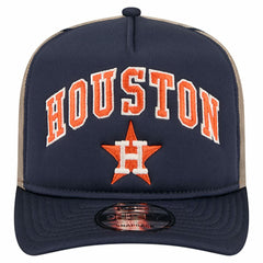 Houston Astros New Era Vintage Arched Foam Front 9FIFTY A-Frame Adjustable Trucker Hat - Navy - New Era on Sale