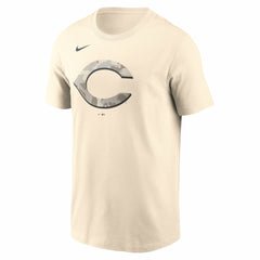 Cincinnati Reds Nike Camo Logo T-Shirt - Cream - Nike Discount