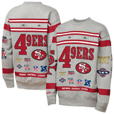 Mitchell & Ness San Francisco 49ers Youth Throwback All-Over Print Fleece Sweatshirt Gray