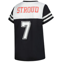Fanatics C.J. Stroud Houston Texans Women's Plus Size Bling V-Neck T-Shirt White
