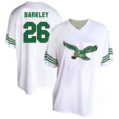 Fanatics Saquon Barkley Philadelphia Eagles Women's Plus Size Fashion Jersey White