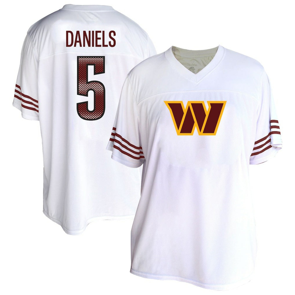 Fanatics Jayden Daniels Washington Commanders Women's Plus Size Fashion Jersey White