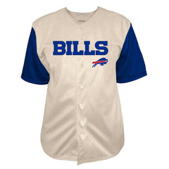 Fanatics Josh Allen Buffalo Bills Big & Tall Baseball Button-Up Shirt Cream