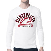 Arizona Diamondbacks Starter Half Ball Team Graphic Long Sleeve T-Shirt - White - MLB Lifestyle