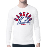 Texas Rangers Starter Half Ball Team Graphic Long Sleeve T-Shirt - White - MLB Sale