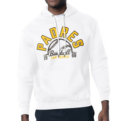San Diego Padres Starter Half Ball Team Graphic Pullover Hoodie - White - MLB Lifestyle