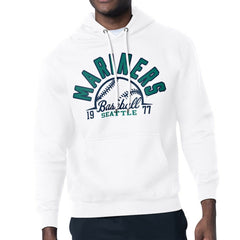 Seattle Mariners Starter Half Ball Team Graphic Pullover Hoodie - White - MLB on Sale