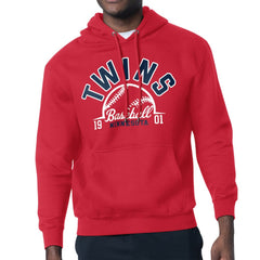 Minnesota Twins Starter Half Ball Team Graphic Pullover Hoodie - Red - MLB Lifestyle