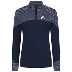 Minnesota Twins Levelwear Women's Classic Stripes Insignia 2.0 Raglan Quarter-Zip Top - Navy - MLB Sale