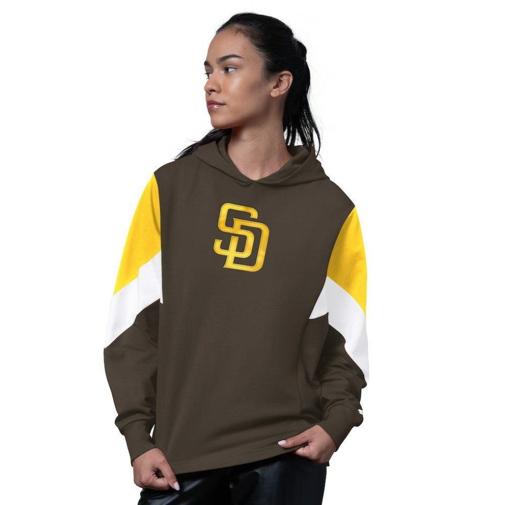San Diego Padres Starter Women's Scrimmage Pullover Hoodie - Brown - MLB Sale