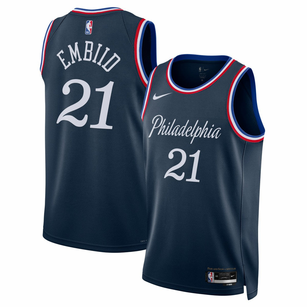 Joel Embiid Philadelphia 76ers Unisex 2025/26 Swingman Jersey Navy City Edition | Nike discount