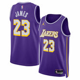 LeBron James Los Angeles Lakers Jordan Brand Unisex Swingman Jersey Statement Edition Purple