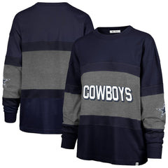 47 brand Dallas Cowboys '47 Women's Breezyway Archive Long Sleeve T-Shirt Navy
