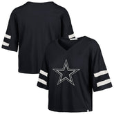 47 brand Dallas Cowboys '47 Women's Premier Scout Cropped V-Neck T-Shirt Navy
