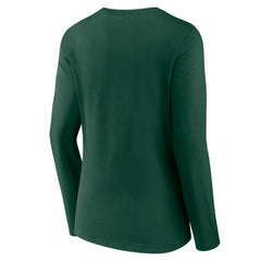 Athletics Women's Logo Long Sleeve V-Neck T-Shirt - Green - MLB Sale