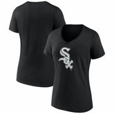Chicago White Sox Women's Logo V-Neck T-Shirt - Black - MLB Sale