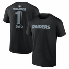 Las Vegas Raiders #1 Dad Jersey T-Shirt Black