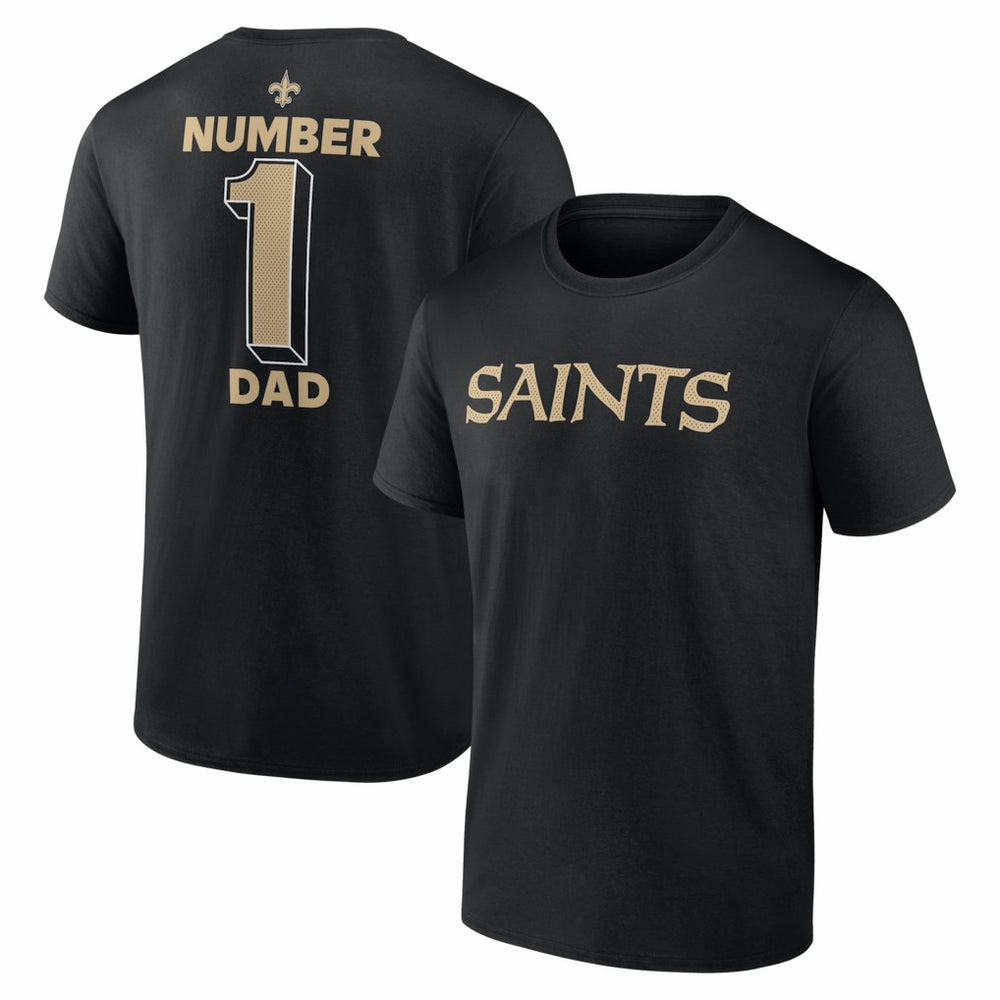 New Orleans Saints #1 Dad Jersey T-Shirt Black